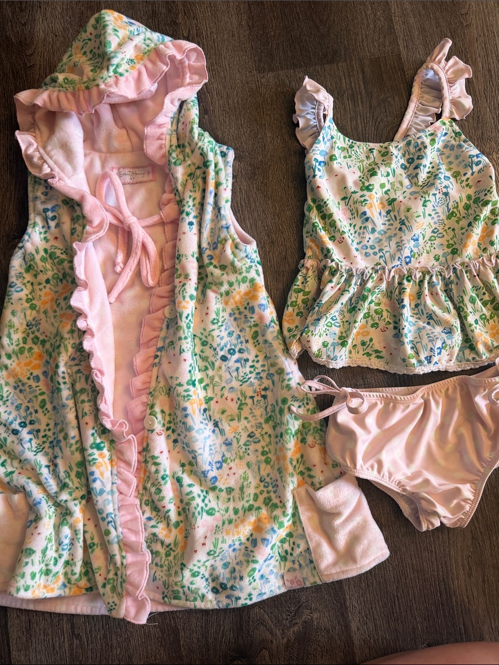 Sweet Honey Cover Up and Swimsuit 4t